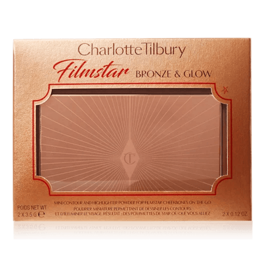 Available Charlotte Tilbury Mini Filmstar Bronze & Glow (2.5x 3.5g) In SkinStash!