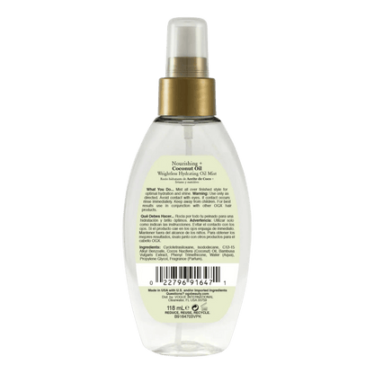 OGX Nourishing + Coconut Oil Weightless Hydrating Oil Hair Mist (118ml)