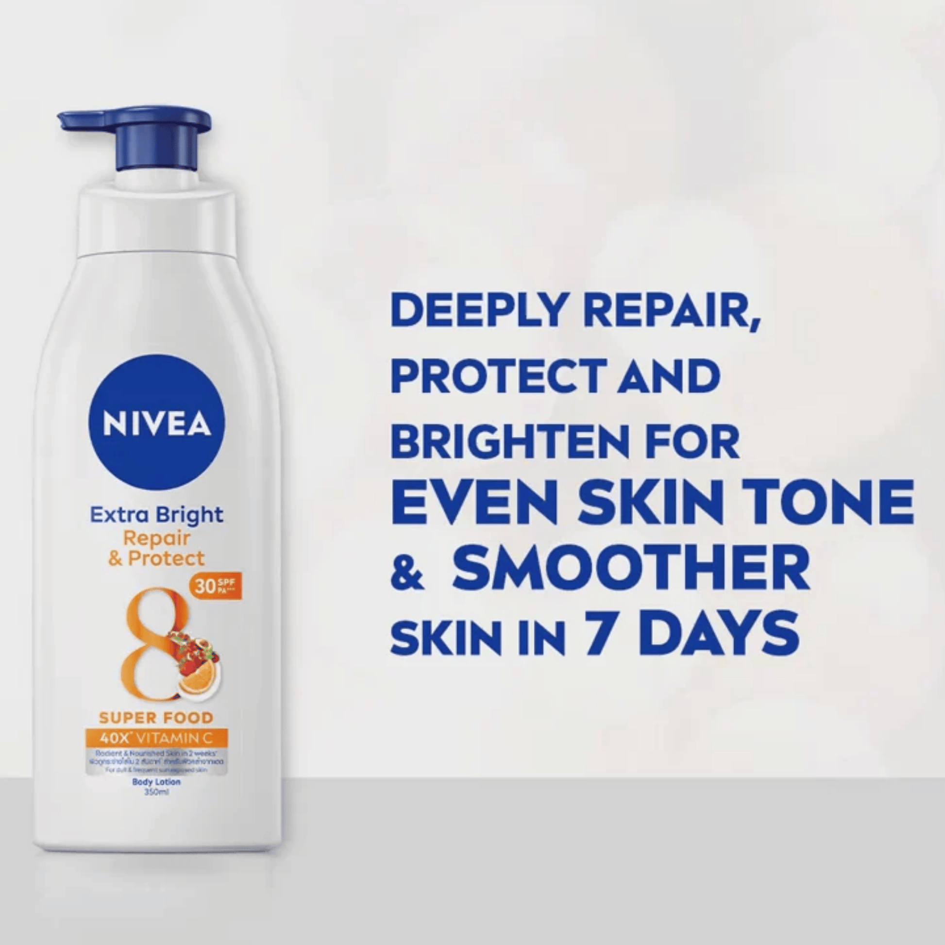 Nivea Extra Bright Body Lotion with Super Food Formula for Radiant Skin in Pakistan