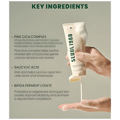 K-Secret Seoul 1988 Pine Cica 1% + Probiotics Cleansing Foam (150ml)
