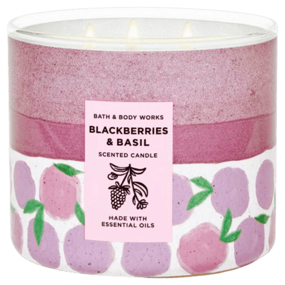 Bath & Body Works Blackberries & Basil 3 Wick Candle (411g)