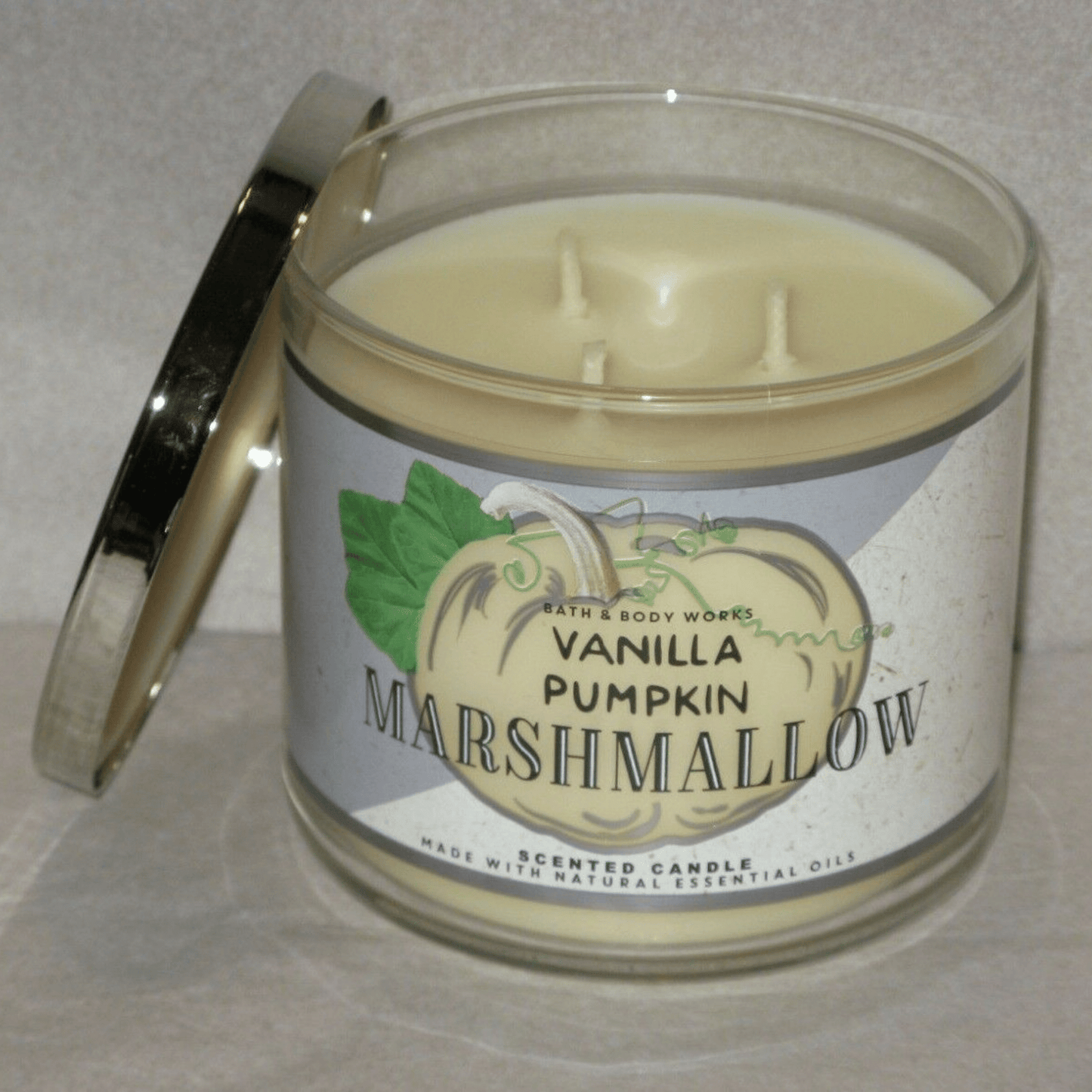 Bath & Body Works Vanilla Pumpkin Marshmallow 3 Wick Candle (411g)