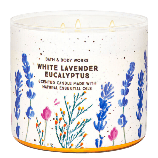 Bath & Body Works White Lavender Eucalyptus 3 wick candle (411g)