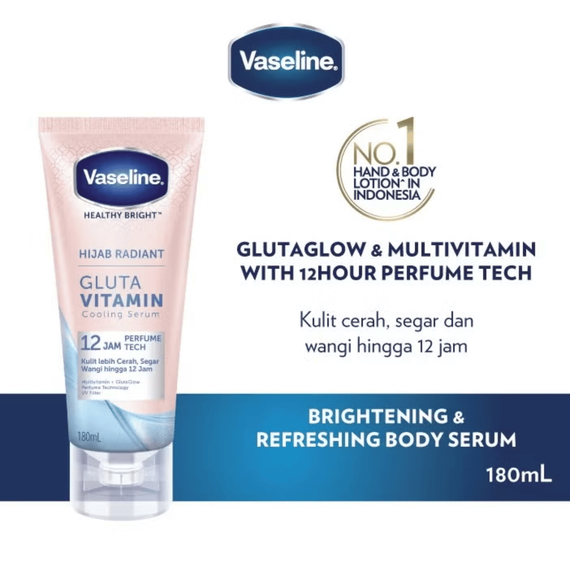 Buy Online Vaseline Hijab Radiant Gluta Vitamin Cooling Body Serum in Pakistan