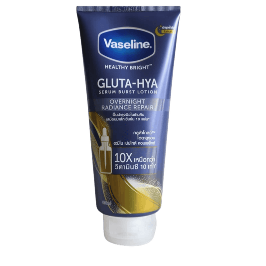 Vaseline Gluta Hya Serum Burst Lotion Overnight 300ml – Brightening and nourishing lotion for smooth, radiant skin while you sleep