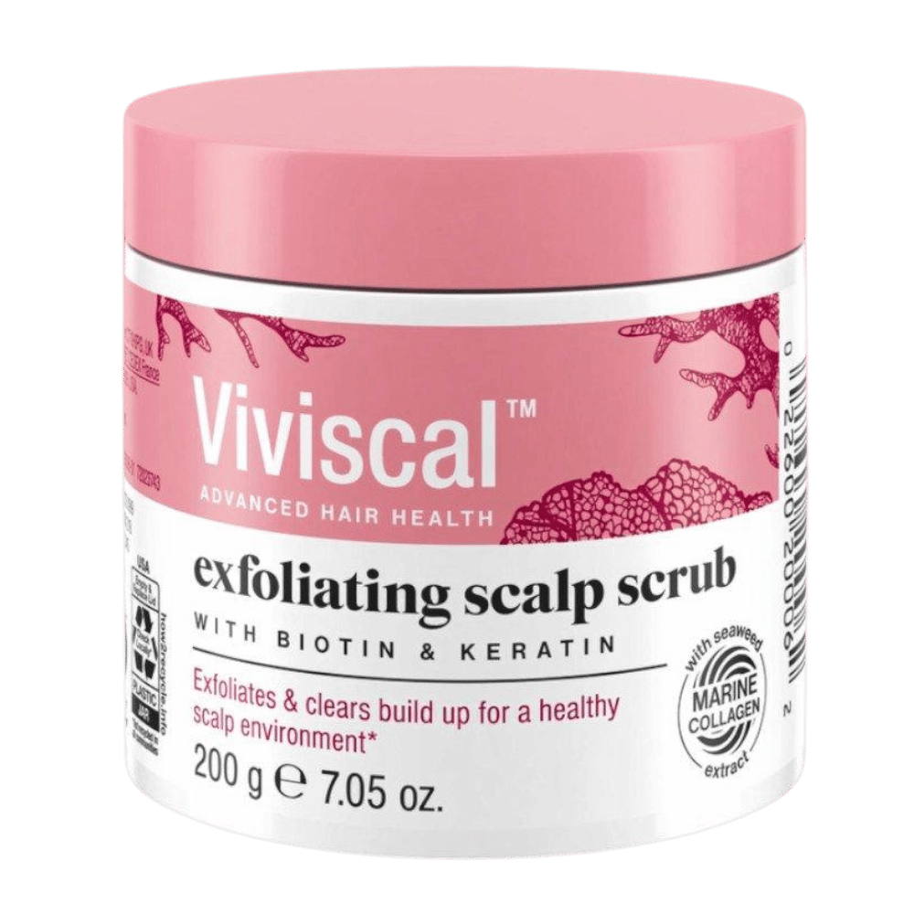 Viviscal Exfoliating Scalp Scrub 200g – deep-cleansing pre-wash treatment to remove buildup and promote a healthy scalp at Skinstash.pk
