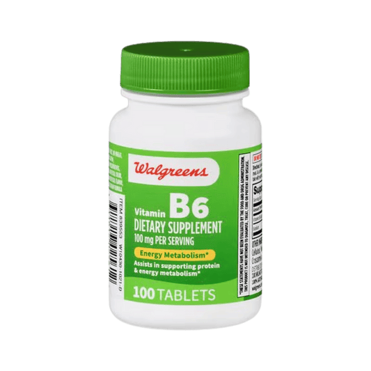 Walgreens Vitamin B6 100 Tablets  (100 mg) available at skintash.pk