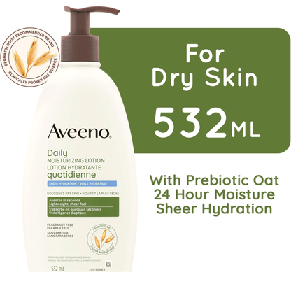  Imported Aveeno Daily Moisturizing Lotion Sheer Hydration