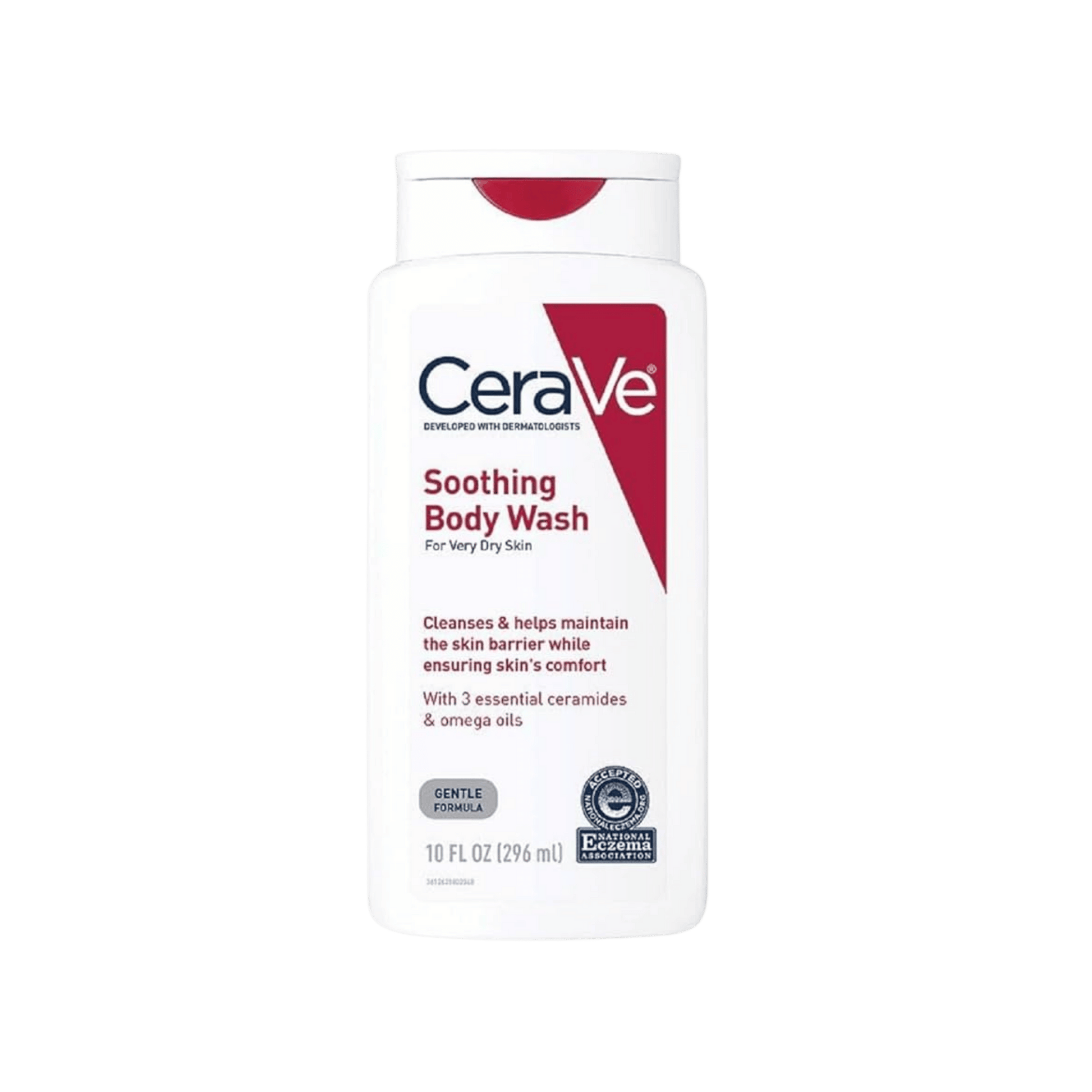 CeraVe Soothing Body Wash for Dry Skin 296ml – fragrance-free cleanser with ceramides and omega oils to calm and hydrate sensitive skin at Skinstash.pk