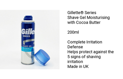 Gillette Series Moisturizing With Cocoa Butter Shave Gel (200ml)