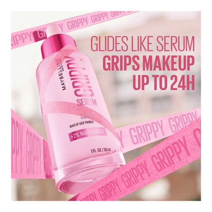 Maybelline Grippy Serum bottle with pink ribbons available at skintash.pk