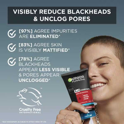 Garnier Pure Active 3in1 Charcoal Wash (150ml)