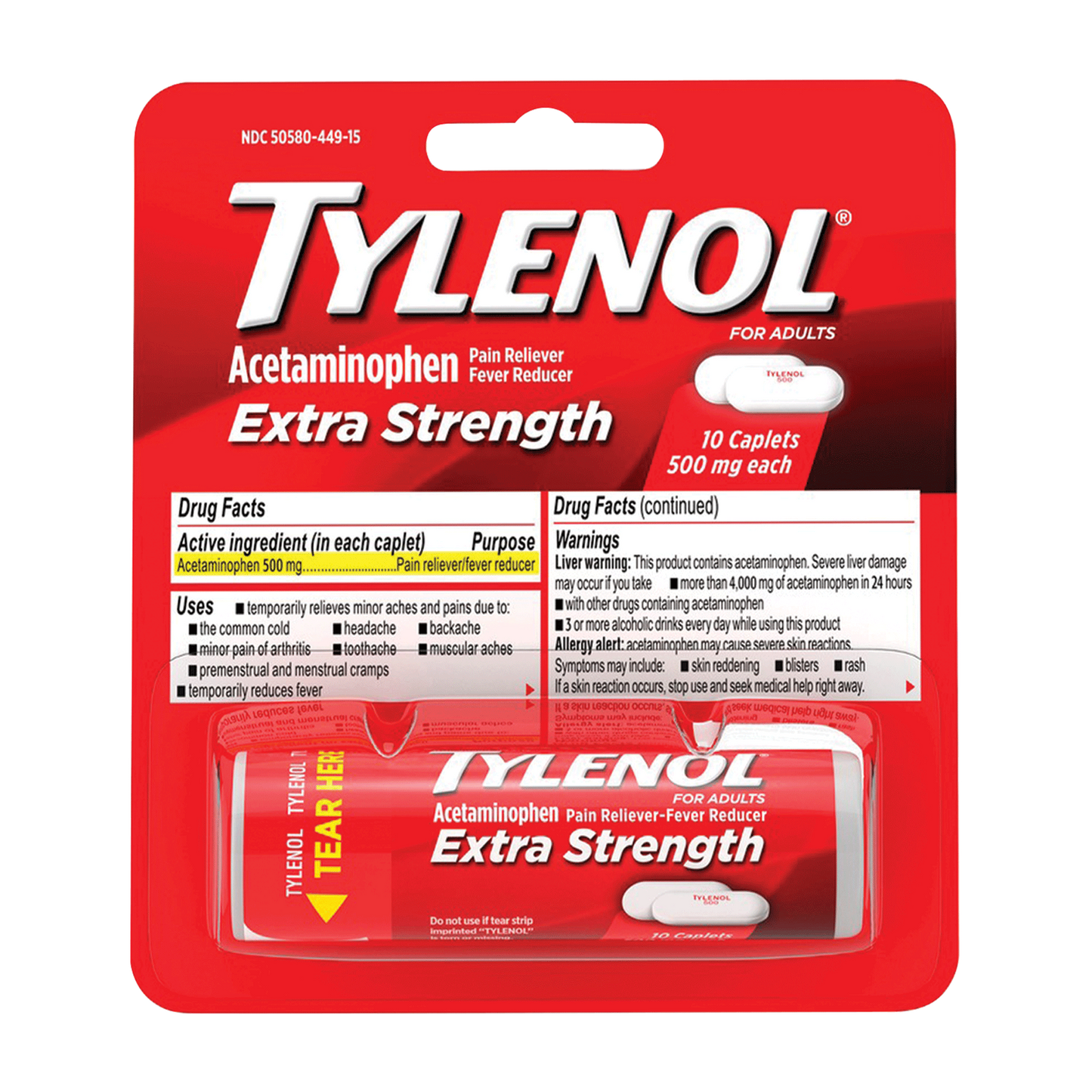 Tylenol Caplets Extra Strength (10ct)