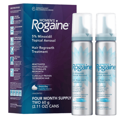Buy Online Rogaine Women s  5% Minoxidil Foam for Hair Regrowth 4-Month Supply 