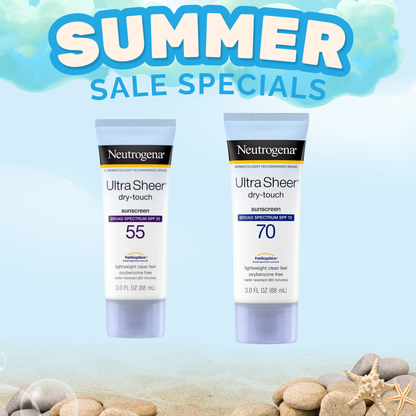 Neutrogena Ultra Sheer Dry-Touch Sunscreen SPF 45/55/70/60 (88/147ml)