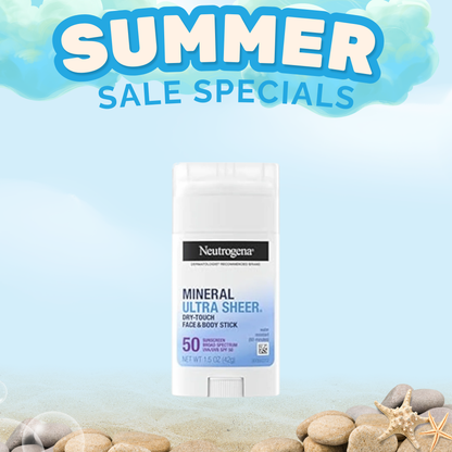 Neutrogena Ultra Sheer Dry Touch SPF 50 Mineral Sunscreen Stick
