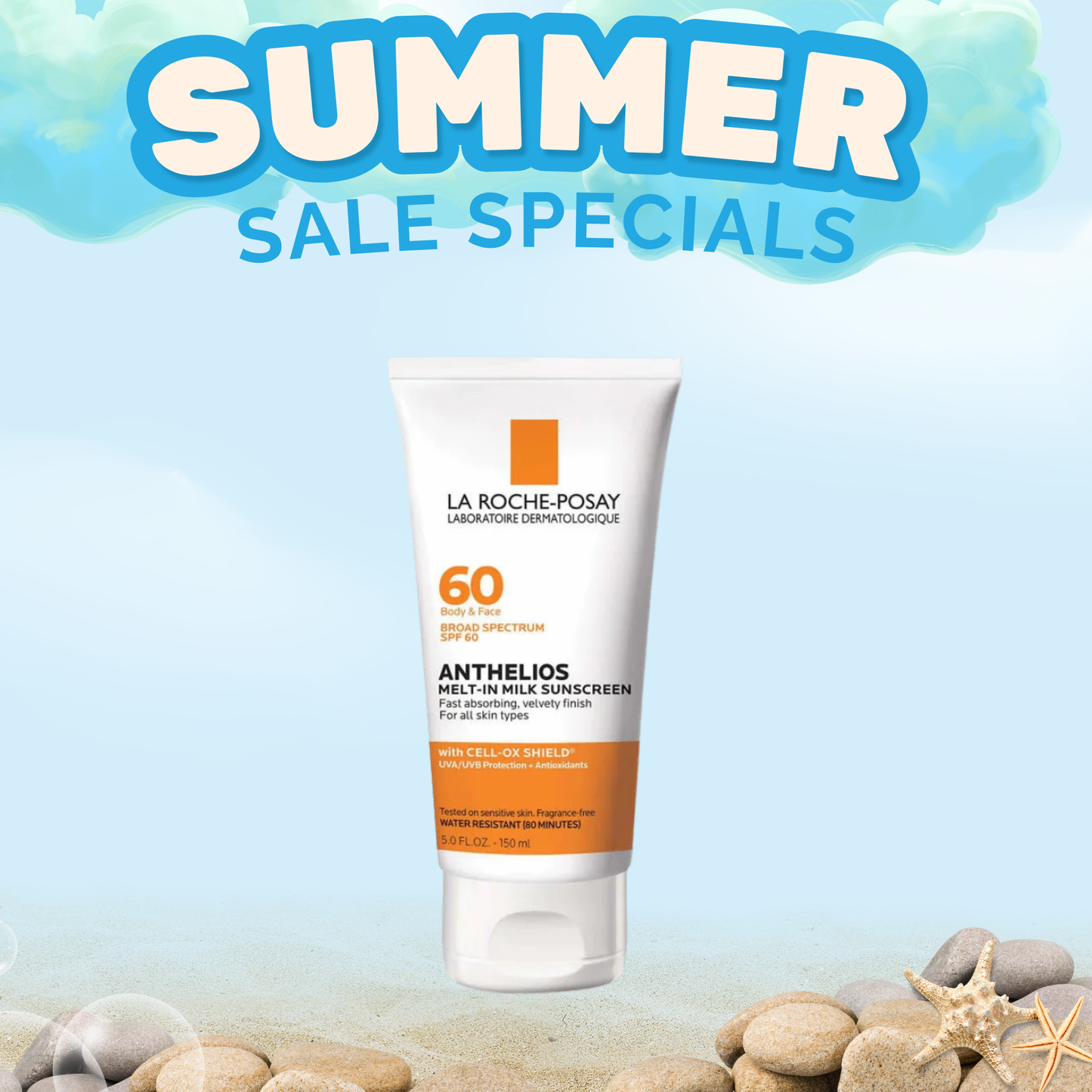 La Roche Posay Anthelios Melt-In Milk Face and Body Sunscreen SPF 60