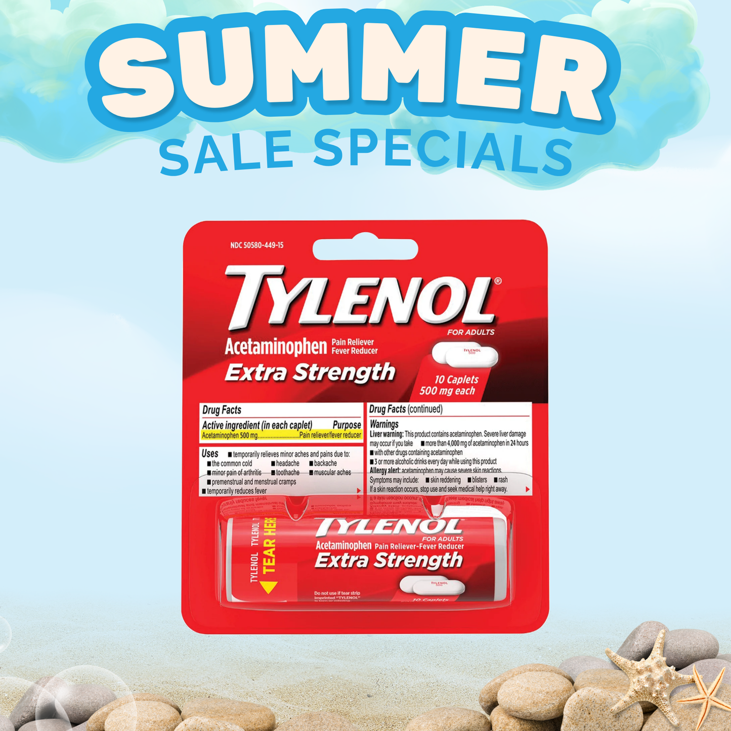 Tylenol Caplets Extra Strength (10ct)