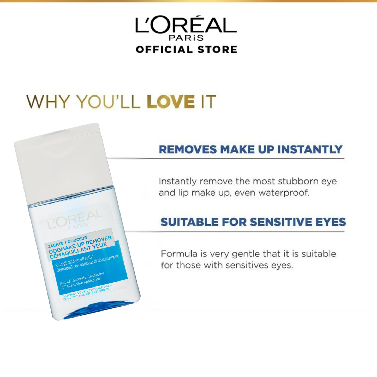 L'Oreal Paris Eye Cleansing Lotion Make Up Remover (125ml)