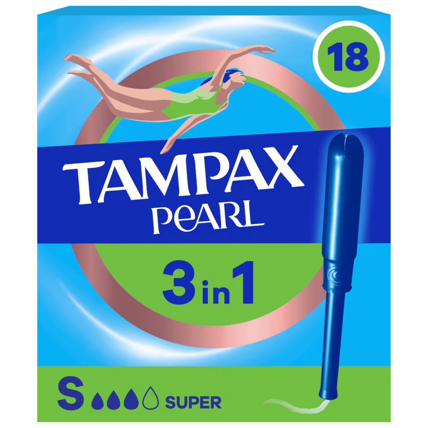 Tampax Pearl Super Tampons (18Count)